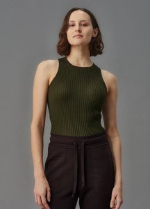 Merino Rib Crew Tank | Smudge