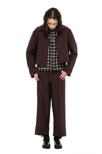 Sale Trial: Groove Pant Bonded Pinstripe | Chocolate