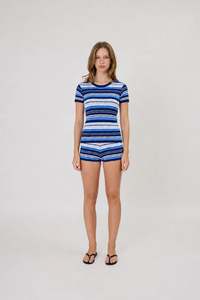 Ivy Tee | Cobalt Stripe