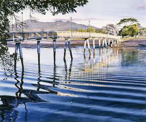 Painting Reproduction: Raglan Footbridge, Still Winter's Morning