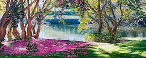 Painting Reproduction: Rhododendron Walk, Waikato River