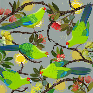 Original Digital Print: Brilliant Birds - Kakariki