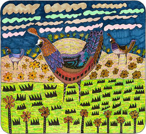 Drawing reproduction: The Three Quails
