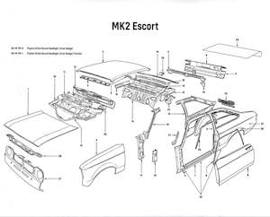 Mk2 Ford Escort Body Panels: Ford Escort MK2 body panels