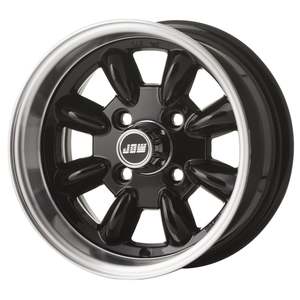 JBW 12x6 Minilight 4x101.6 - ET-07 Mini Wheel Black with Polished lip