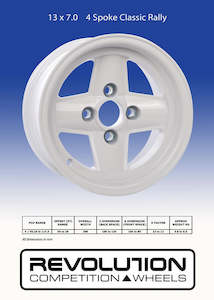 Rev 13 x 7.0 blank 4 spoke road wheel