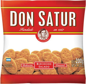 Products: Don Satur Bizcochos Salados 200g - Classic argentine flaky baked biscuit Pampa South America