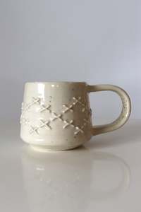 Homeware: PĀTIKI MUG WHITE WITH CRUSHED ROCK
