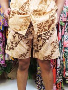 Panikeke Man: KAMATA 2.0 BROWN MENS BEACH SHORTS