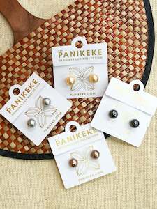 Panikeke Jewellery: STERLING SILVER TAHITIAN PEAL STUDS