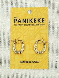 Panikeke Jewellery: MINI BINA 18K GOLD HOOPS