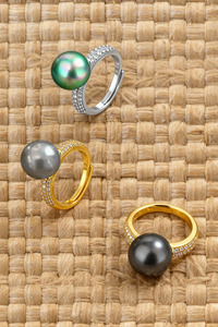SALOA PEARL GOLD PLATED RING