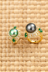 Panikeke Accessories: XALOA PEARL GOLD PLATED RING