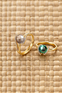 IALOA PEARL GOLD PLATED RING