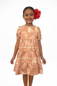 TE APA BROWN BABYDOLL GIRLS DRESS
