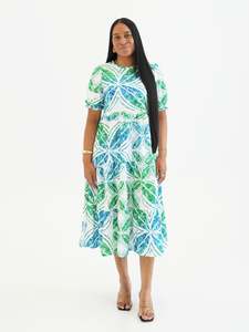 Panikeke Kloset: HULITIA BLUE BABYDOLL MIDI DRESS