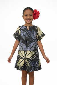HULITIA BLACK ILA KEYHOLE GIRLS DRESS