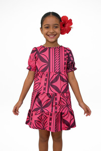 IOLANA PINK BABYDOLL GIRLS DRESS