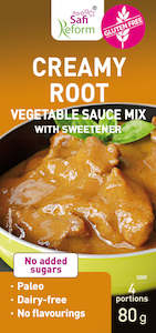 Products: Creamy root vegetable sauce mix with sweetener
