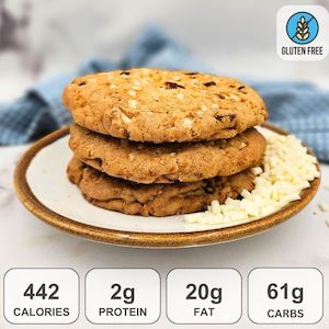 Classic Breakfast & Snacks: WHITE CHOCOLATE & CRANBERRY COOKIES (3x100g)