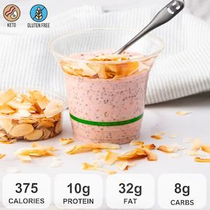 Keto Menu: KETO STRAWBERRY CHIA CUP