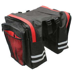 Bags Panniers Racks: Shakeland Double Pannier Bag Red/Black