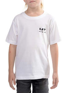 T Shirts: MT | White T-Shirt | Original Logo | Kids