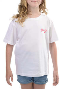 T Shirts: PAP | White T-Shirt | Pink Logo | Kids
