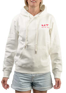 Hoodies: MT | Warm White Hoodie | Pink Logo | Adults