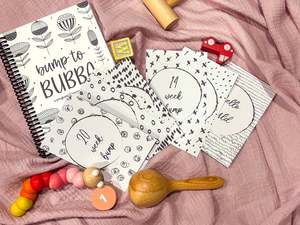 Products: ‘Bump to Bubba’ Pregnancy Journal & Bump Milestone Card Bundle