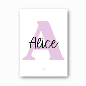 All: Script Initial Name Print: A Personalised Name Print Keepsake