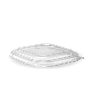 Square Paper Containers: BioPak 750ml-1,400ml Clear RPET Square Takeaway Lid