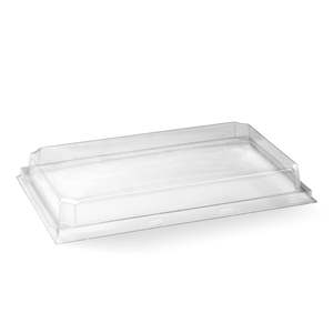Bioboard Sushi Trays: BioPak Large BioBoard Sushi Tray PET Lid