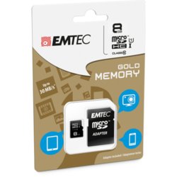 Memory Cards: Emtec sd micro card 8GB class 10 include adaptor