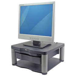 Monitor Stands: Fellowes premium monitor riser graphite