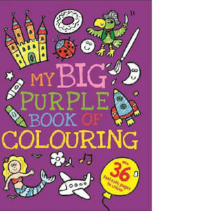 Fiction Children Colouring: Big Purple book of colouring