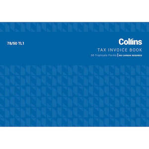 Stationery Account Books: Collins Tax Invoice 78/50Tl1 Triplicate