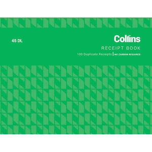 Receipt Book Collins 45 Dl 100Lf Ncr