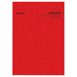 Stationery Account Books: Milford A4 Account Book Journal 26Lf