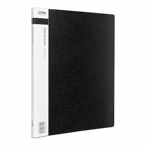 Stationery Filing Display Books: Icon Display Book 20 Pkt Black