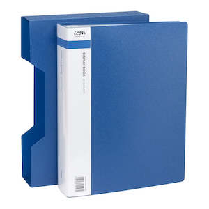 Stationery Filing Display Books: Icon A4 Display Book 100 Pocket Blue