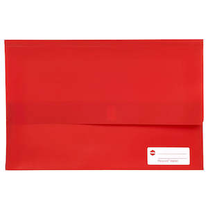 Stationery Filing Document Wallets: Wallet Document Velcro Red