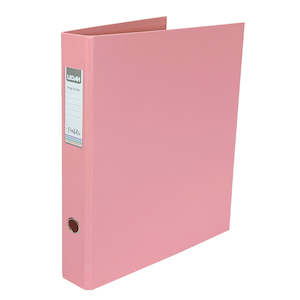 Stationery Filing Ring Binders: Ledah Ringbinder Pastel Pink A4