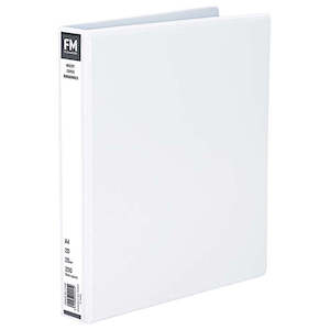 Stationery Filing Ring Binders: Ringbinder Fm Pvc Insert O/Lay 2/26 Whi
