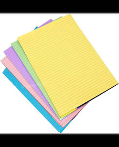 Pad Lined Direct A4 Coloured Assorted
