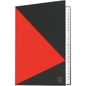 Marbig A5 Hard Covered Notebook with index 200 pages