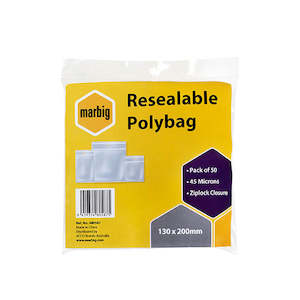 Stationery General Office Accessories: Zip Lock Bag Esse 130X200Mm Clear Pk 50