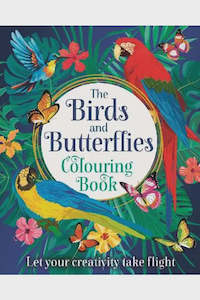 Adult Colouring Crossword Books: The Birds and Butterflies Colouring Book