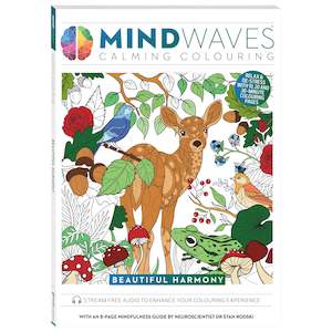 Adult Colouring Crossword Books: Mindwaves Calming Colouring - Beautiful Harmony