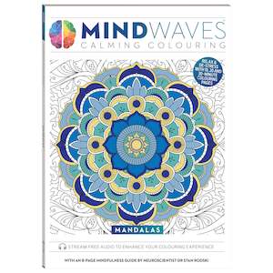 Adult Colouring Crossword Books: Mindwaves Calming Colouring - Mandalas